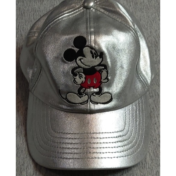 Disney Accessories - Disney Parks Mickey Mouse Silver baseball hat w/ 2 jewels on red shorts